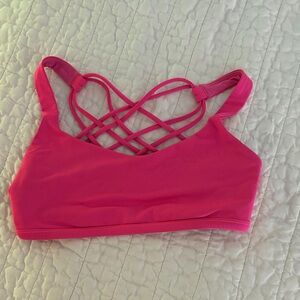 Hot pink Lululemon Sports bra